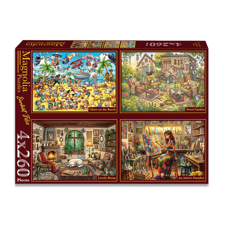 Pre-Order - Serhat Filiz (4) 4 x 260 Pieces Jigsaw Puzzles | Magnolia - Jigsaw Puzzles - The Puzzle Center