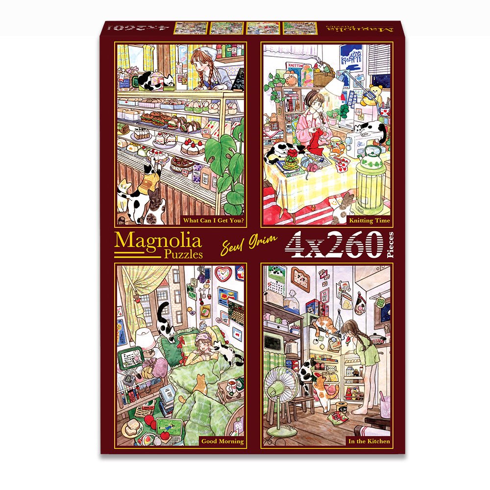 Pre-Order - Seul Grim (1) 4 x 260 Pieces Jigsaw Puzzles | Magnolia - Jigsaw Puzzles - The Puzzle Center