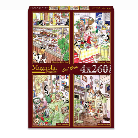 Pre-Order - Seul Grim (1) 4 x 260 Pieces Jigsaw Puzzles | Magnolia - Jigsaw Puzzles - The Puzzle Center