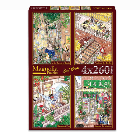 Pre-Order - Seul Grim (2) 4 x 260 Pieces Jigsaw Puzzles | Magnolia - Jigsaw Puzzles - The Puzzle Center