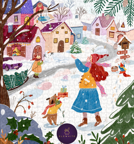 Pre-Order - Snowfall Symphony 1000 Piece Jigsaw Puzzle| Elewhite - Jigsaw Puzzle - The Puzzle Center