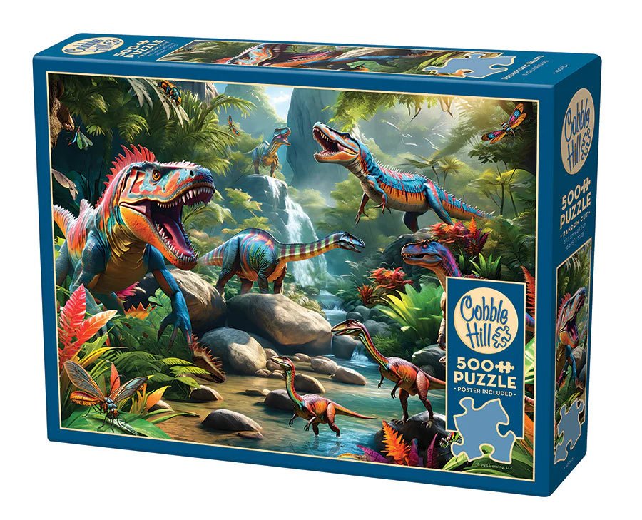 Prehistoric Beasts 500 Piece Puzzle by Cobble Hill Puzzles - Cobble Hill Puzzles - Jigsaw Puzzles - The Puzzle Center