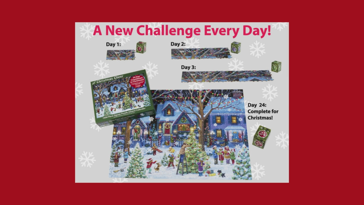 Tails of Christmas Advent Calendar 1000 Pieces | Vermont Christmas Co