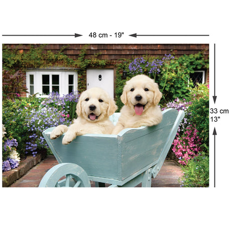 Puppies in a Wheelbarrow 260 Piece Jigsaw Puzzle | Anatolian