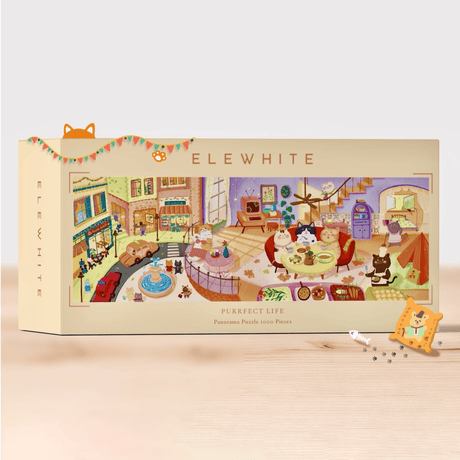 Purrfect Life Art Puzzle 1000 Piece Jigsaw Puzzle | Elewhite - Jigsaw Puzzles - The Puzzle Center
