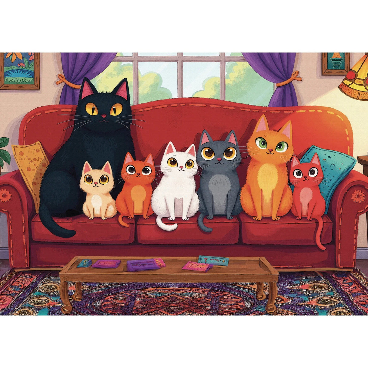Purrfect Lineup 1000 Piece Jigsaw Puzzle | Delfy Puzzles - Jigsaw Puzzles - The Puzzle Center