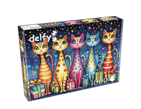 Purrfectly Wrapped 1000 Piece Jigsaw Puzzle | Delfy Puzzles - Jigsaw Puzzles - The Puzzle Center