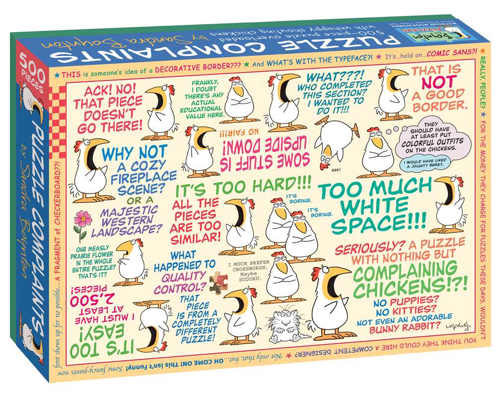 Puzzle Complaints by Sandra Boynton – 500 Piece Jigsaw Puzzle - Sandra Boynton - Jigsaw Puzzles - The Puzzle Center - 