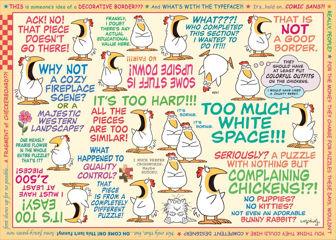 Puzzle Complaints by Sandra Boynton – 500 Piece Jigsaw Puzzle - Sandra Boynton - Jigsaw Puzzles - The Puzzle Center - 