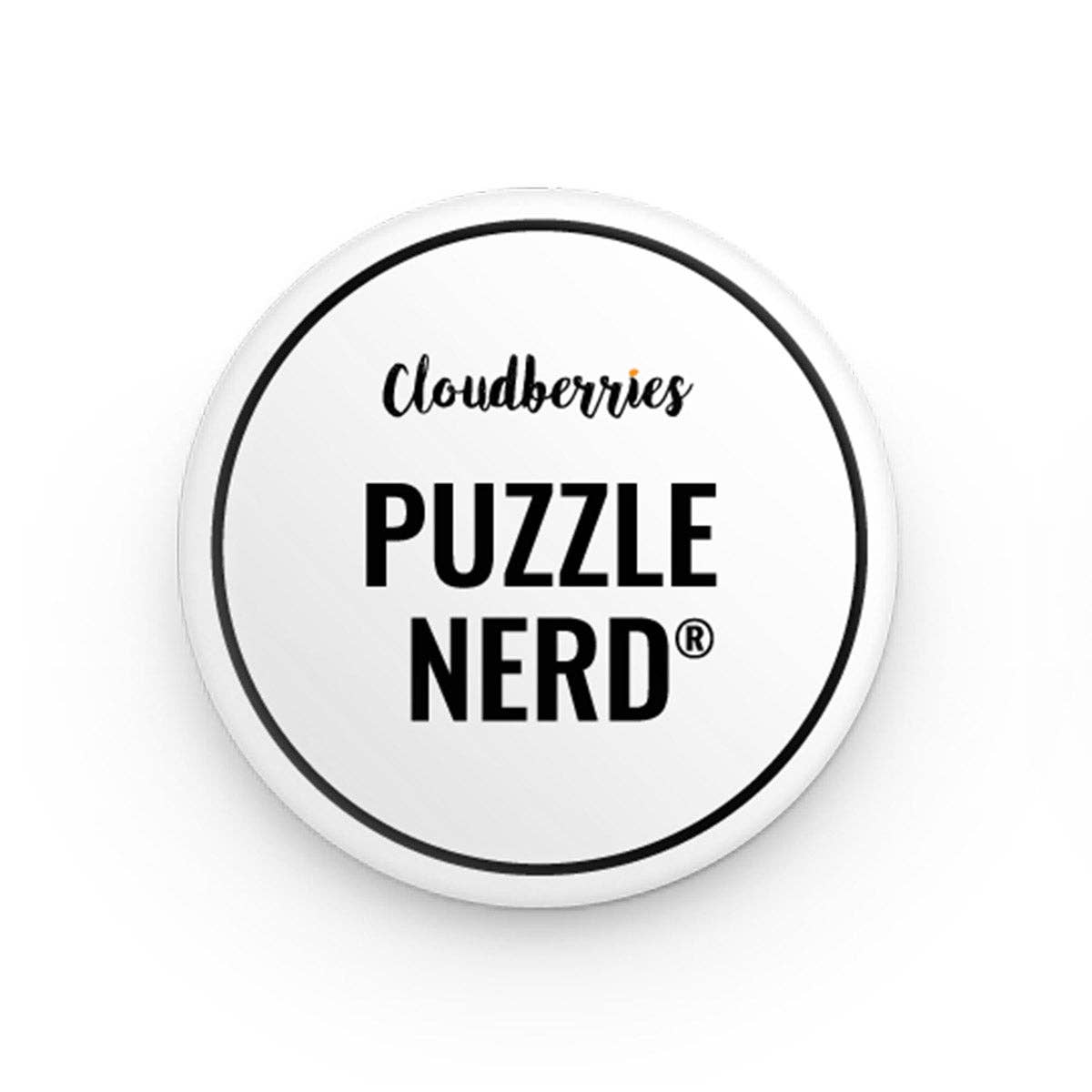 Puzzle Nerd Round Pin | Cloudberries - Puzzle Accessories - The Puzzle Center