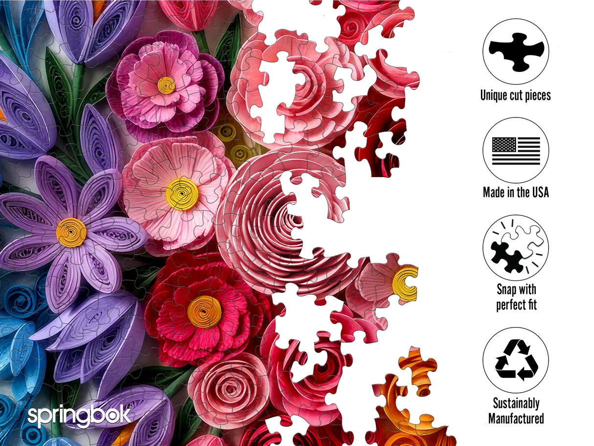 Quilled Flower Garden500 Piece Jigsaw Puzzle | Springbok Puzzles