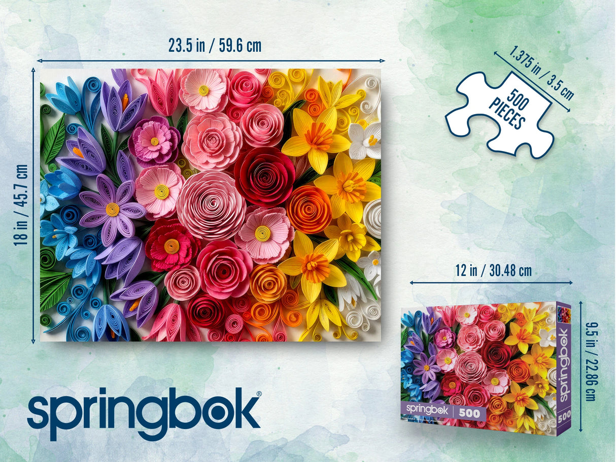 Quilled Flower Garden500 Piece Jigsaw Puzzle | Springbok Puzzles