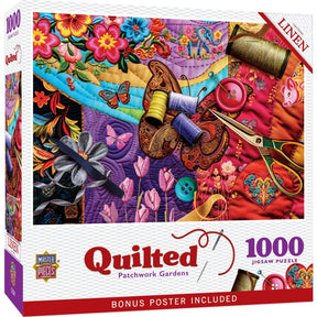 Quilted - Patchwork Gardens 1000 Piece Puzzle | Masterpieces Puzzles - Jigsaw Puzzles - The Puzzle Center