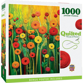 Quilted - The Joy of Flowers 1000 Piece Puzzle by Masterpieces Puzzles - Masterpieces Puzzles - Jigsaw Puzzles - The Puzzle Center