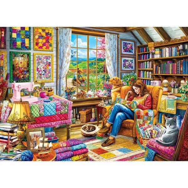 Quilts & Cucumbers 500 Piece Jigsaw Puzzle | Masterpieces - Jigsaw Puzzles - The Puzzle Center