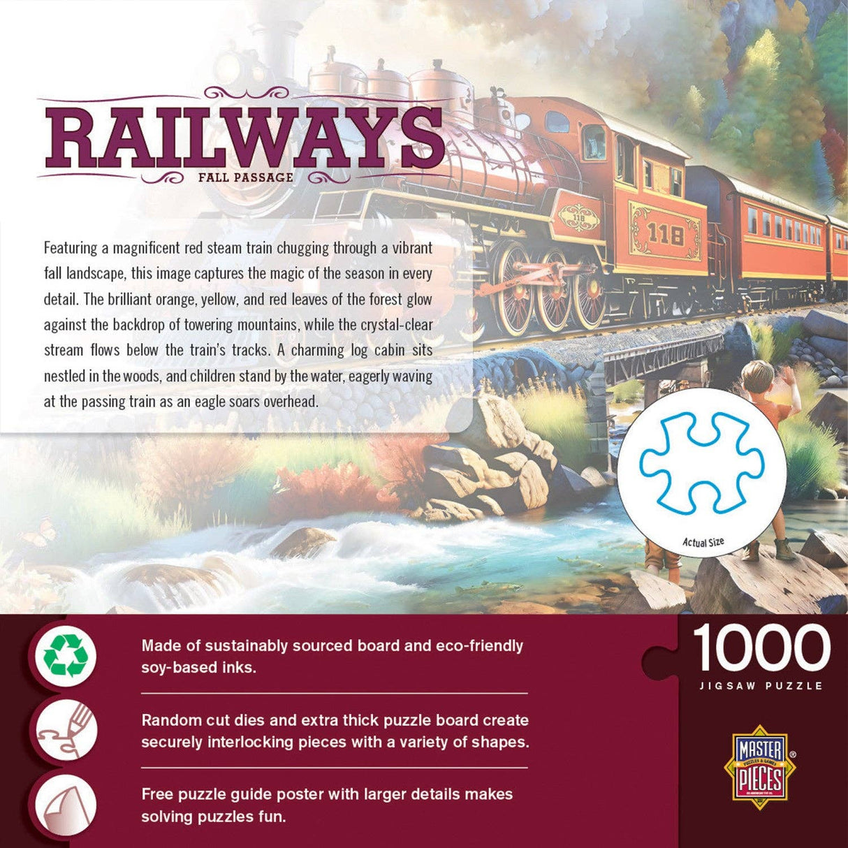 Railways - Fall Passage 1000 Piece Jigsaw Puzzle by Masterpieces Puzzles - Masterpieces Puzzles - Jigsaw Puzzles - The Puzzle Center