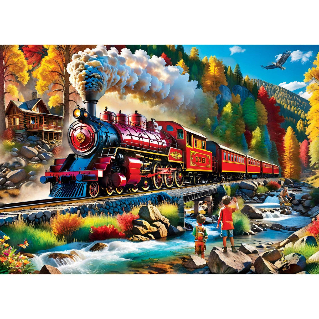 Railways - Fall Passage 1000 Piece Jigsaw Puzzle by Masterpieces Puzzles - Masterpieces Puzzles - Jigsaw Puzzles - The Puzzle Center