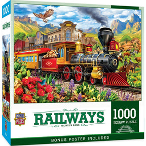 Railways Frontier Rails 1000 Piece Jigsaw Puzzle by Masterpieces - Masterpieces Puzzles - Jigsaw Puzzles - The Puzzle Center