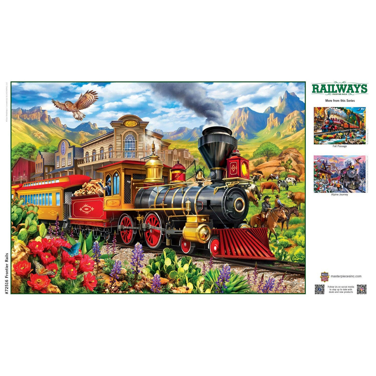 Railways Frontier Rails 1000 Piece Jigsaw Puzzle by Masterpieces - Masterpieces Puzzles - Jigsaw Puzzles - The Puzzle Center