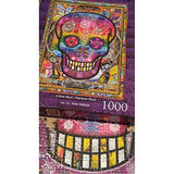Rainbow Skull 1000 Piece Jigsaw Puzzle by JaCaRou Puzzles - Colorful Day of the Dead Art - JaCaRou Puzzles Inc. - Jigsaw Puzzles - The Puzzle Center - 