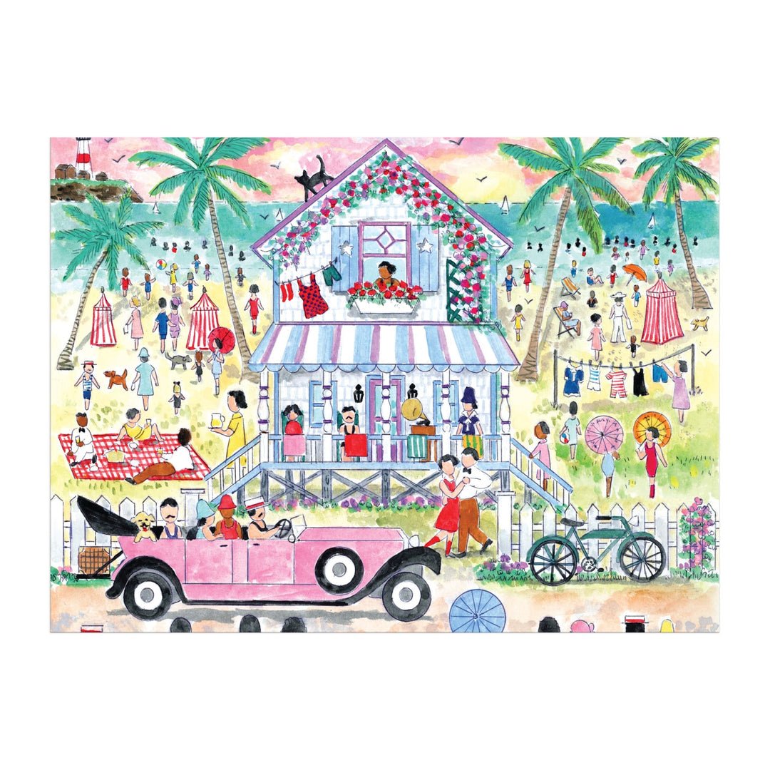 Roaring 20s Beach House 1000 Piece Jigsaw Puzzle | Galison - Jigsaw Puzzles - The Puzzle Center