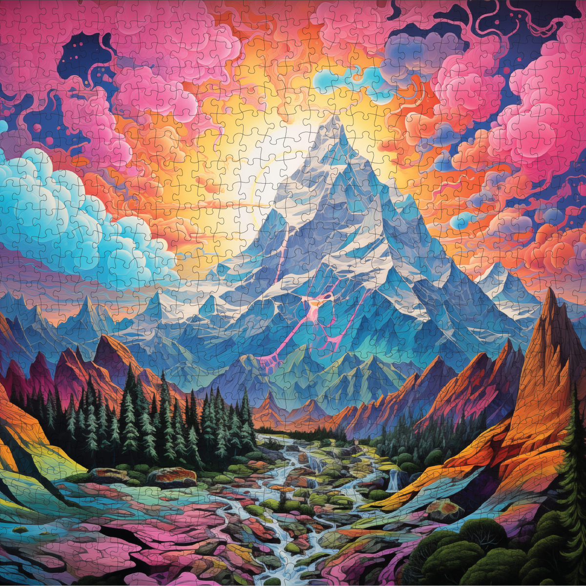 Rocky Ridges Mountain Puzzle – Trippy Puzzle Co. – The Puzzle Center