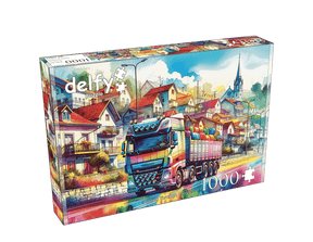 Rolling Through Colors 1000 Piece Jigsaw Puzzle | Delfy Puzzles - Jigsaw Puzzles - The Puzzle Center