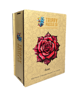 Rose Shaped 300 Piece Wooden Jigsaw Puzzle | Trippy Puzzle Co - Jigsaw Puzzles - The Puzzle Center
