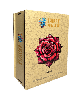 Rose Shaped 300 Piece Wooden Jigsaw Puzzle | Trippy Puzzle Co - Jigsaw Puzzles - The Puzzle Center