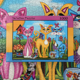 Rosy, Sunny & Sky 1000 Piece Jigsaw Puzzle by JaCaRou Puzzles - Colorful Cat Puzzle - JaCaRou Puzzles Inc. - Jigsaw Puzzles - The Puzzle Center - 