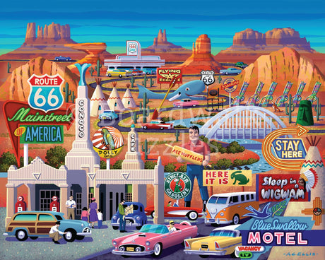 Route 66 1000 Piece Jigsaw Puzzle by Boardwalk Puzzle Company - Boardwalk - Jigsaw Puzzles - The Puzzle Center