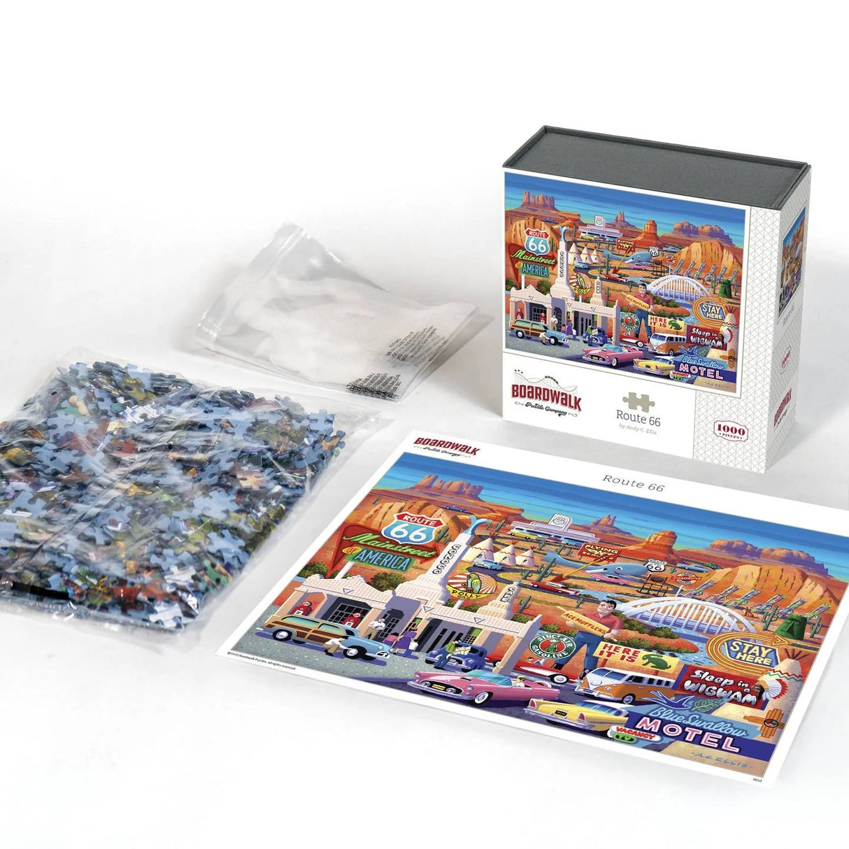 Route 66 1000 Piece Jigsaw Puzzle by Boardwalk Puzzle Company - Boardwalk - Jigsaw Puzzles - The Puzzle Center