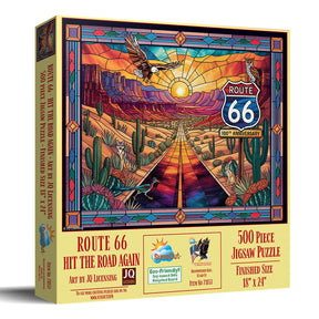 Route 66 - Hit The Road Again 500 Piece Jigsaw Puzzle | SunsOut - Jigsaw Puzzles - The Puzzle Center