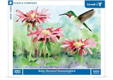 Ruby - throated Hummingbird 1000 Piece Jigsaw Puzzle | New York Puzzle Company - Jigsaw Puzzles - The Puzzle Center