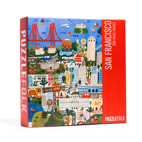San Francisco 500 Piece Landmarks Puzzle by Puzzlefolk - Puzzlefolk - Jigsaw Puzzles - The Puzzle Center - 