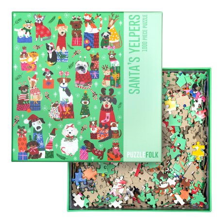 Santa's Yelpers 1000 Piece Jigsaw Puzzle | Puzzlefolk - Jigsaw Puzzle - The Puzzle Center