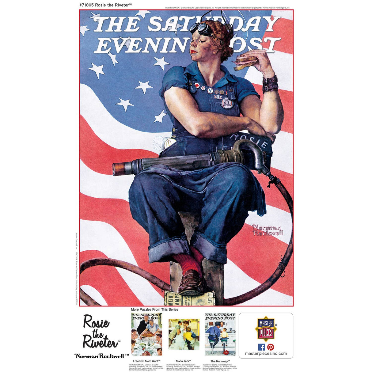 Saturday Evening Post - Rosie the Riveter 1000 Piece Puzzle by Masterpieces Puzzles - Masterpieces Puzzles - Jigsaw Puzzles - The Puzzle Center