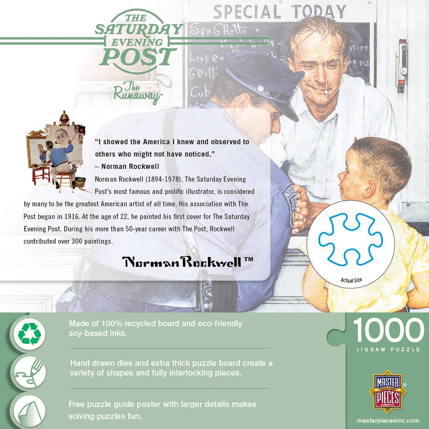 Saturday Evening Post - The Runaway 1000 Piece Puzzle by