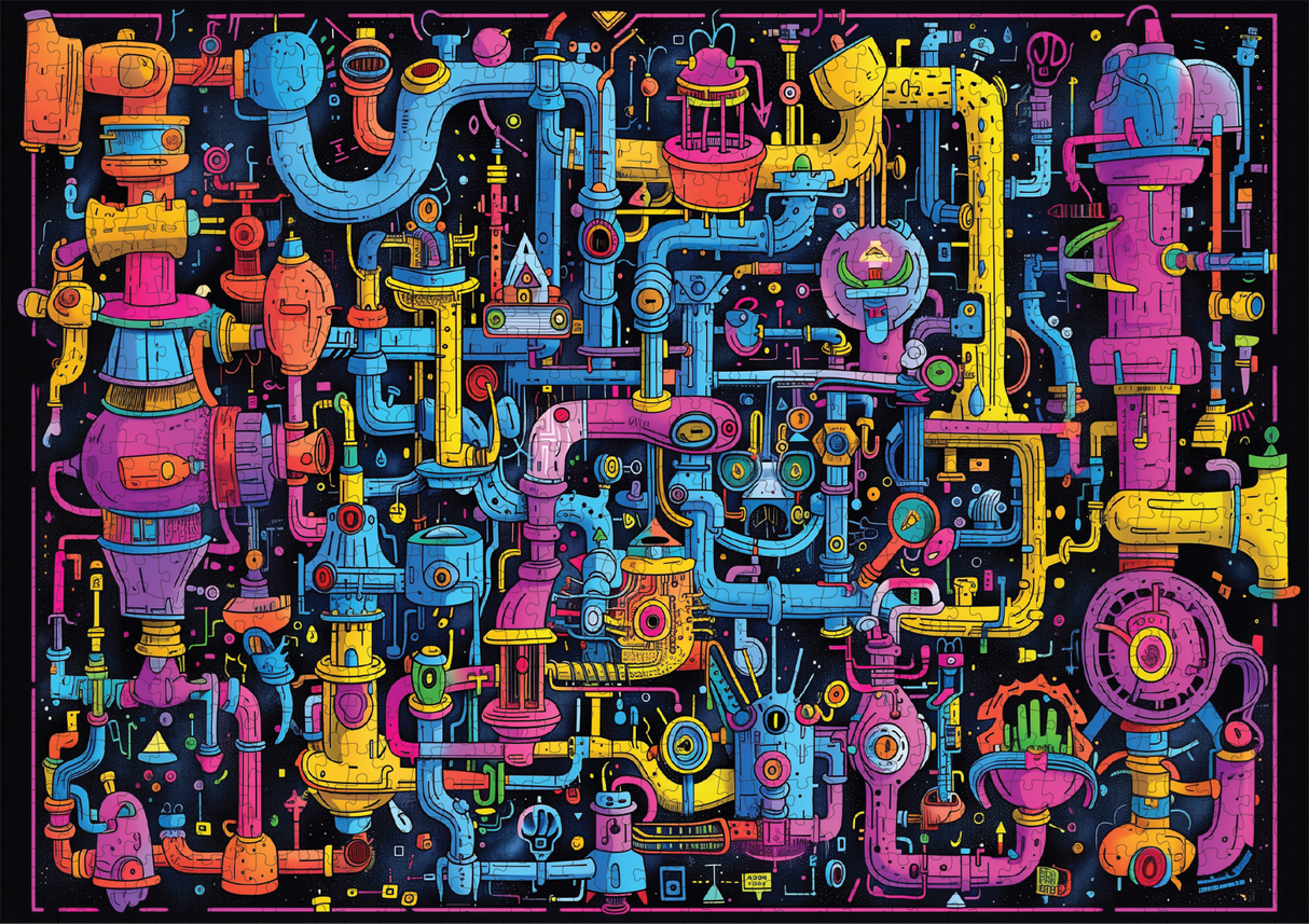 Sci - Fi Sewer 1000 Piece Jigsaw Puzzle | Trippy Puzzle Co - Jigsaw Puzzles - The Puzzle Center