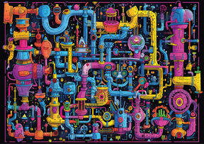 Sci - Fi Sewer 1000 Piece Jigsaw Puzzle | Trippy Puzzle Co - Jigsaw Puzzles - The Puzzle Center