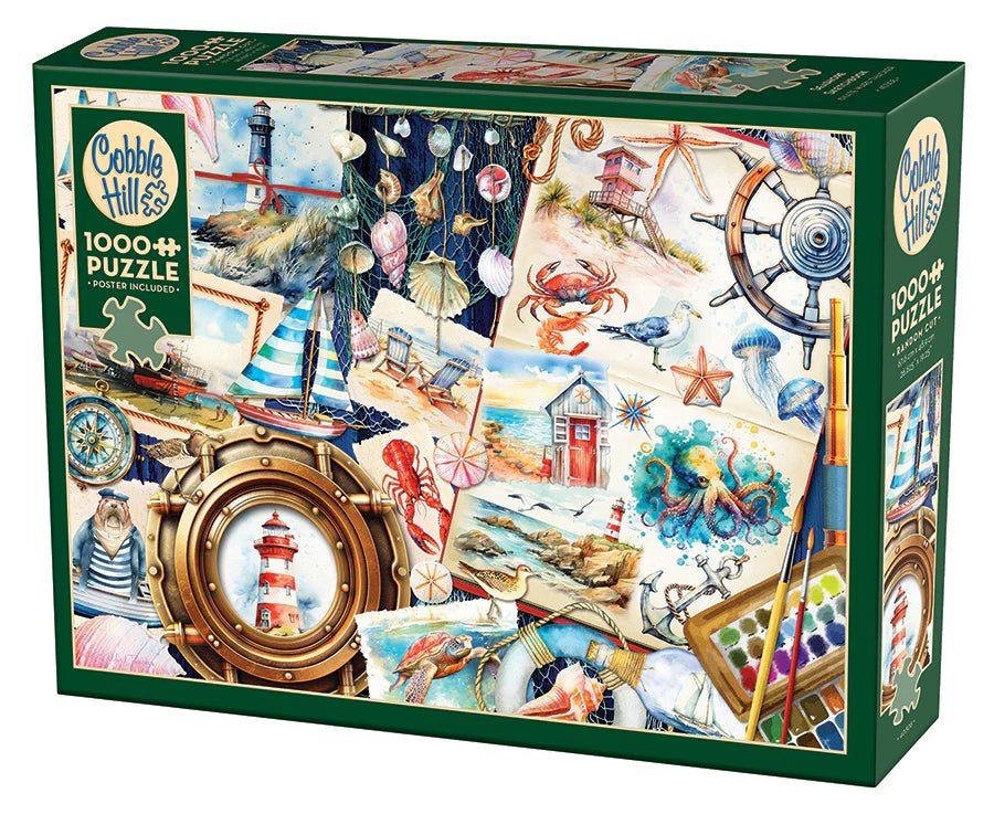 Seashore Sketchbook 1000 Piece Jigsaw Puzzle | Cobble Hill Puzzles - Jigsaw Puzzles - The Puzzle Center