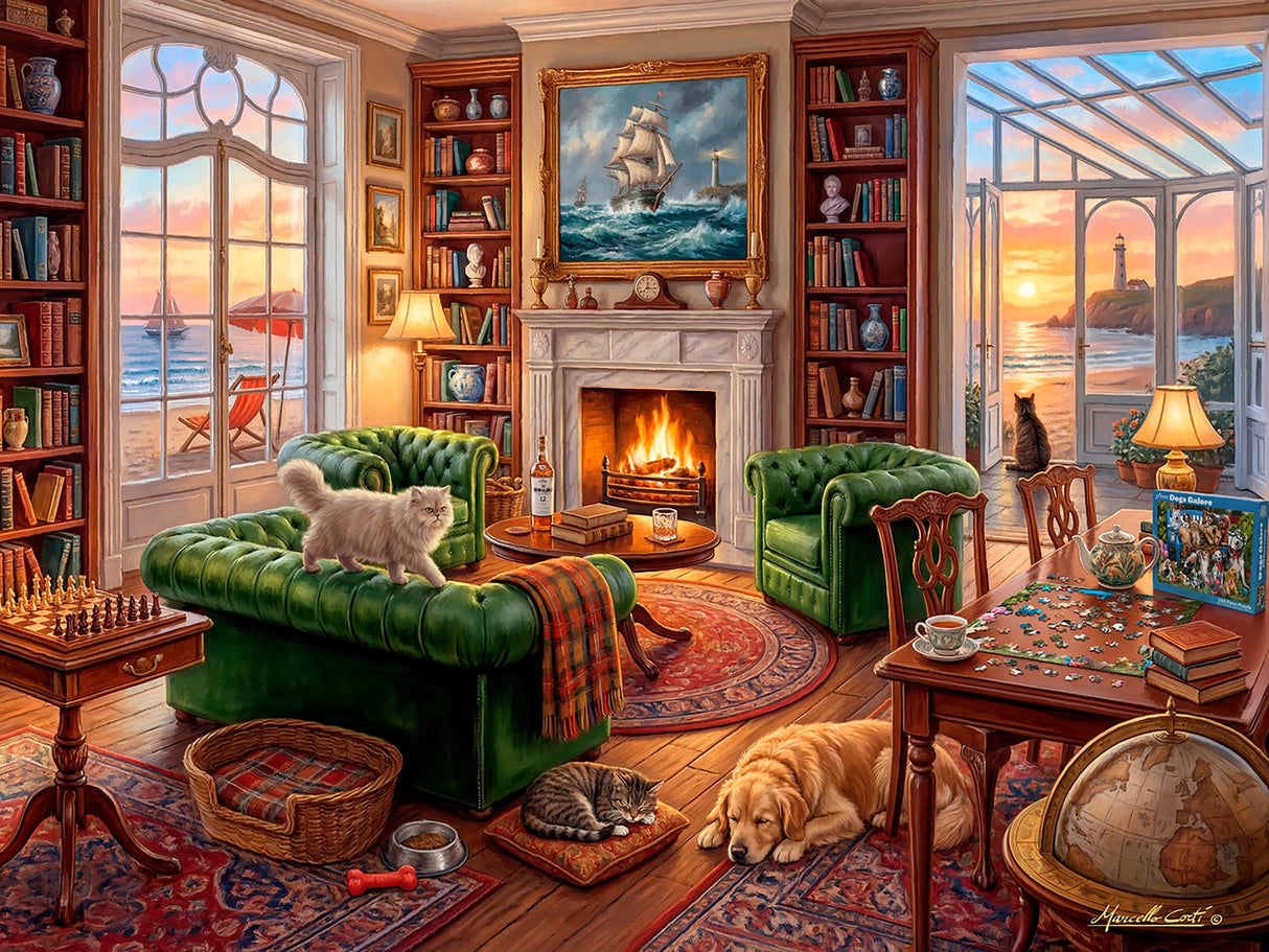 Seaside Study 500 Piece Jigsaw Puzzle | Vermont Christmas Co