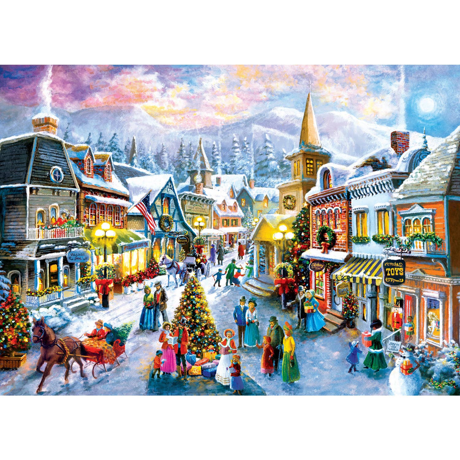 Season's Greetings Victorian Holidays 1000 Piece Puzzle – The