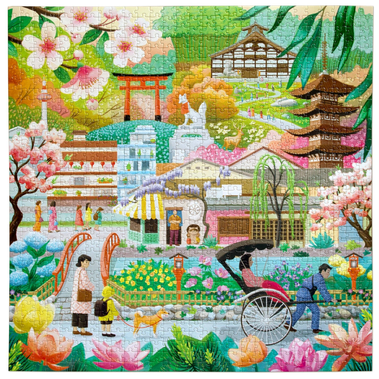 Seasons in Kyoto 1000 Piece Jigsaw Puzzle | eeBoo - Jigsaw Puzzles - The Puzzle Center