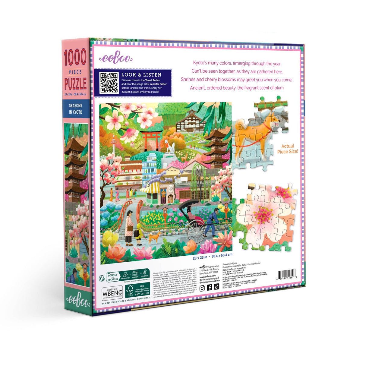 Seasons in Kyoto 1000 Piece Jigsaw Puzzle | eeBoo - Jigsaw Puzzles - The Puzzle Center