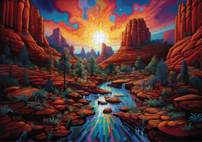 Sedona Sunset 1000 Piece Jigsaw Puzzle | Trippy Puzzle Co - Jigsaw Puzzles - The Puzzle Center