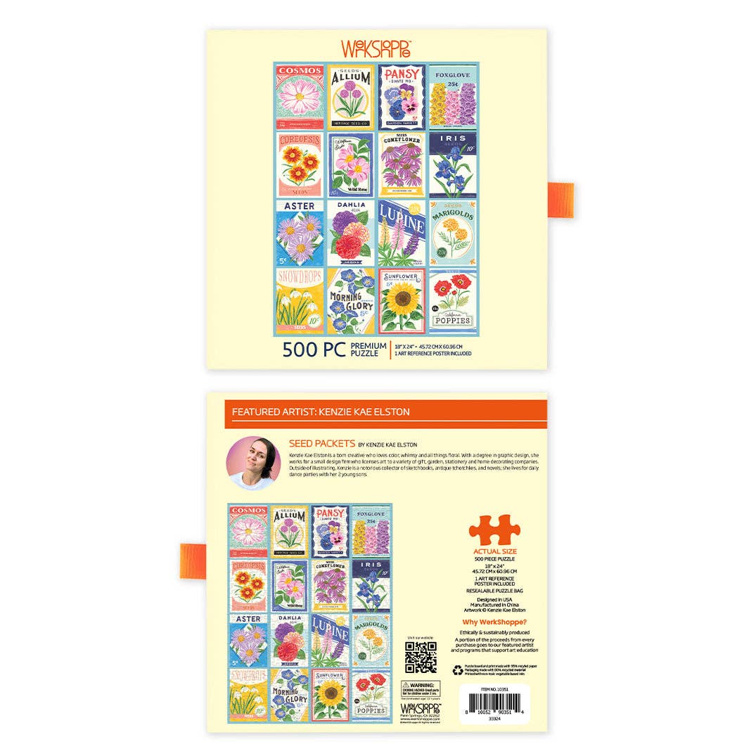 Seed Packets 500 Piece Jigsaw Puzzle | WerkShoppe - Jigsaw Puzzles - The Puzzle Center