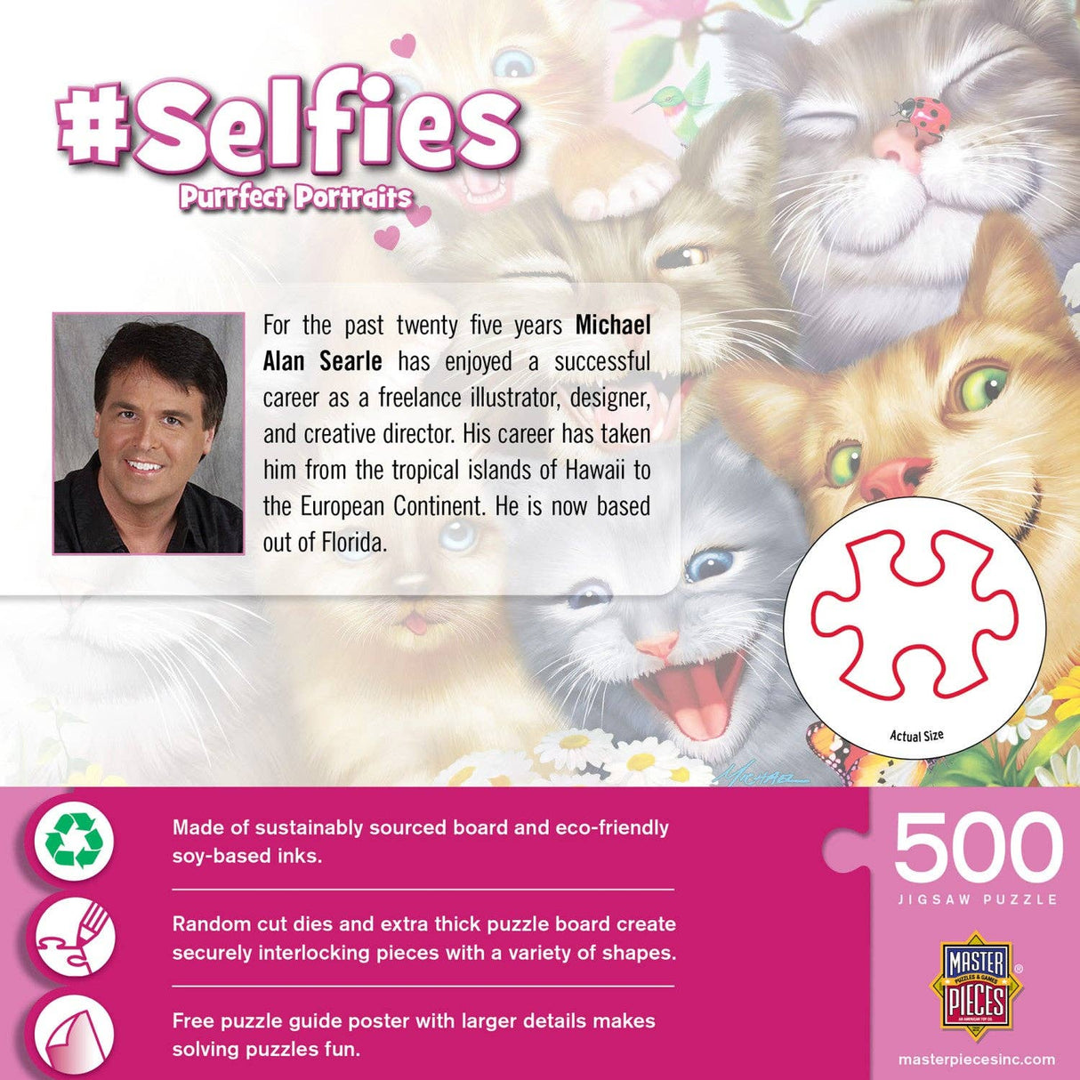 Selfies – Purrfect Portraits 500 Piece Puzzle by Masterpieces - Masterpieces Puzzles - Jigsaw Puzzles - The Puzzle Center - 
