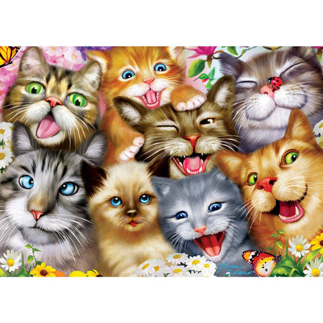 Selfies – Purrfect Portraits 500 Piece Puzzle by Masterpieces - Masterpieces Puzzles - Jigsaw Puzzles - The Puzzle Center - 