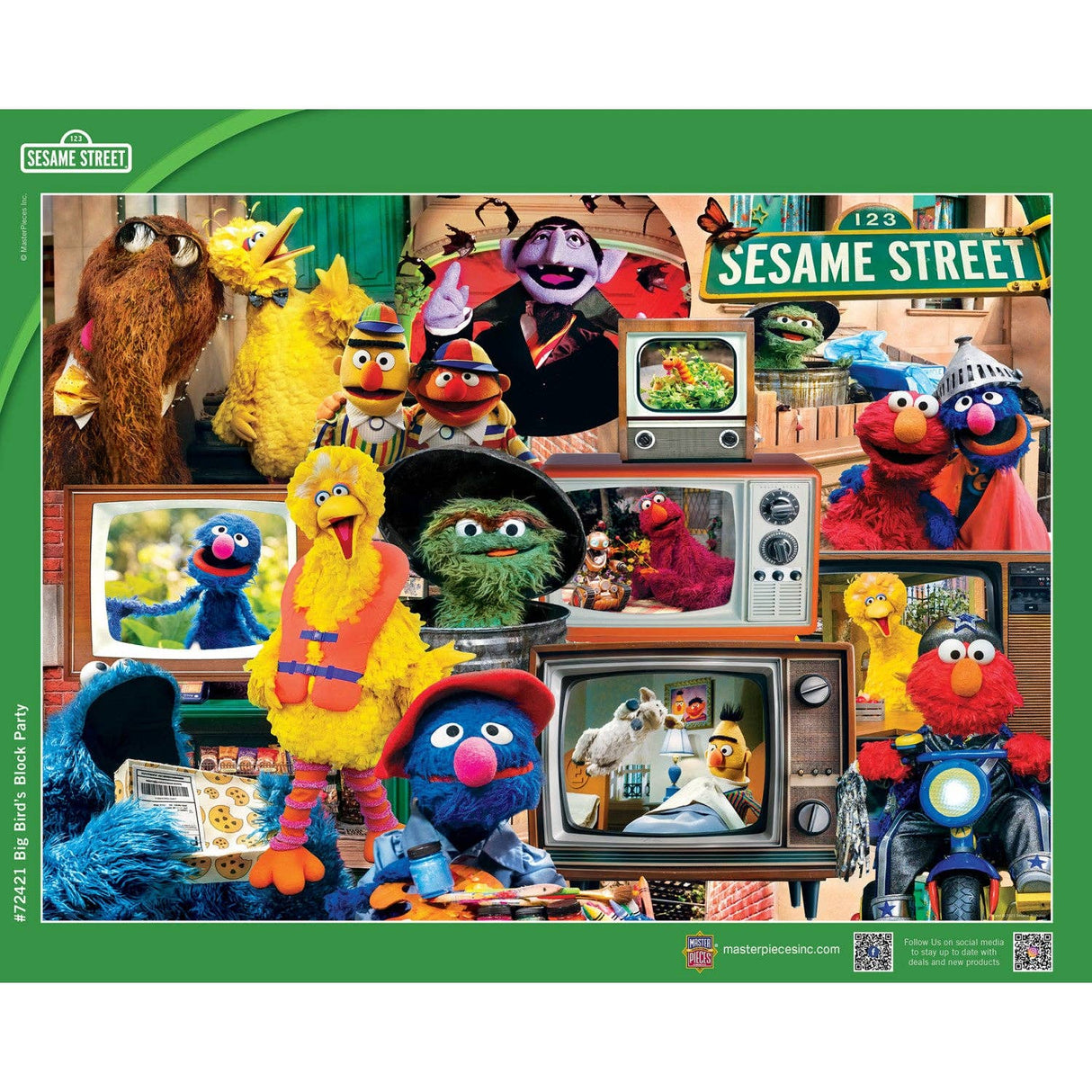 Sesame Street - Big Bird's Block Party 1000 Piece Puzzle by Masterpieces Puzzles - Masterpieces Puzzles - Jigsaw Puzzles - The Puzzle Center